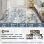 2x7 Runner Rug for Hallway, Washable Modern Abstract Runner Rugs Neutral Soft - Image 8