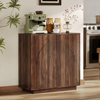 CHOEZON Buffet Cabinet, Sideboard Buffet Cabinet with Storage, Coffee Bar Cabinet, Push-to-Open Doors & Adjustable Internal Shelf, Buffet Table for Kitchen, Dining Room, Walnut MCB01HT