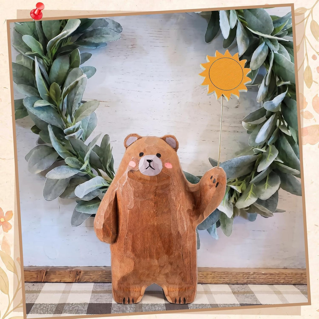 Novabright 13 Pcs Interchangeable Seasonal Tabletop Sign Bear Desk Decor