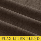 NICETOWN Coffee Vintage Linen 100% Blackout Curtains - Image 8