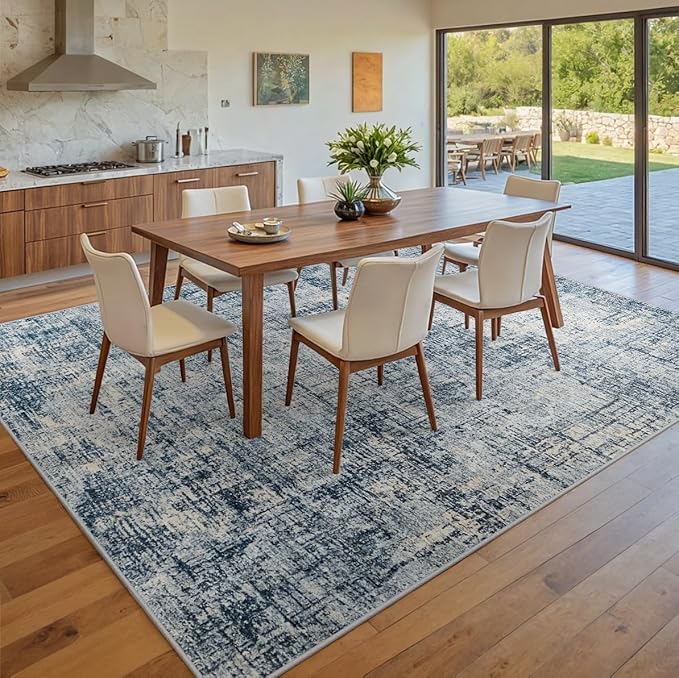 8x10 Area Rugs for Living Room Washable Rug: Anti-Skid Abstract Modern Living - Image 8