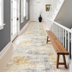 3x20 Washable Kitchen Runner Rug: Modern Abstract Runners - Image 9