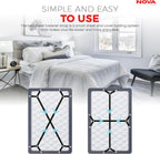 Bed Sheet Holder Straps, Adjustable Elastic, 2pcs Set, Black