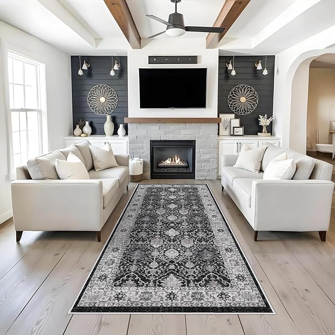 Washable 4x8 Hallway Runner Rug: Vintage 8ft Soft Runners - Image 4