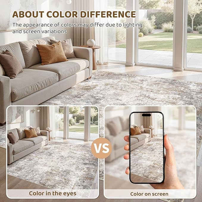 UERMEI 5x8 Area Rug Living Room Rugs - Image 4
