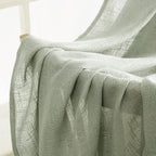 MIULEE Sage Linen Curtains 84 Inch Length 2 Panels - Image 6