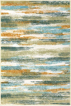 Lansny Modern Abstract 8x10 Large Machine Washable Living Room Rug Non-Slip - Image 9