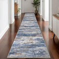 KOZYFLY Modern Abstract Washable Rug Runner 2.6x14 Hallway Rug Runner Non-Slip by KOZYFLY