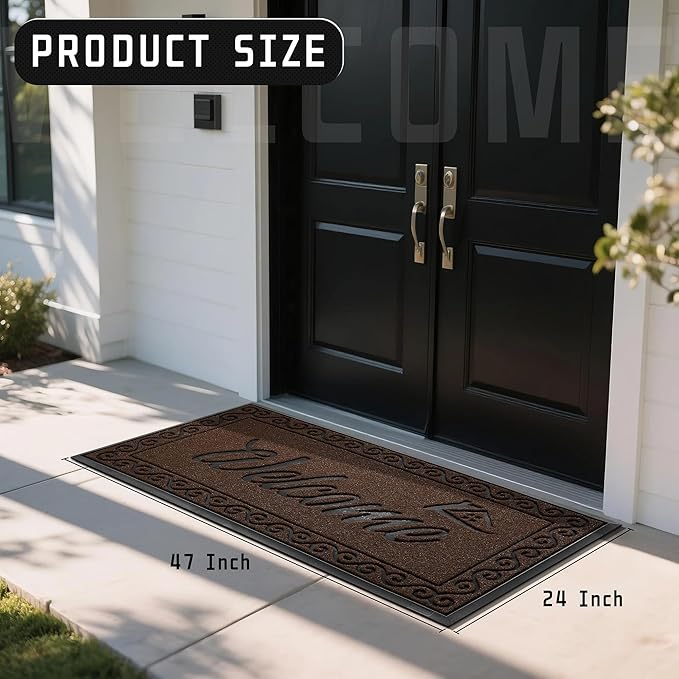 Yimobra Welcome Mat, Heavy Duty Sturdy Door Mats - Image 2