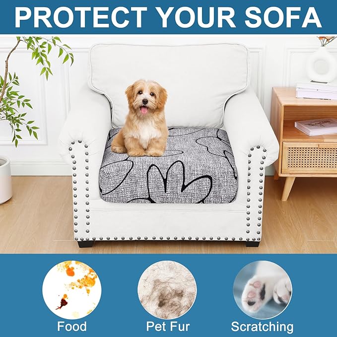 Smiry Printed Couch Cushion Covers, Stretch Soft Couch Covers - Image 7