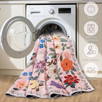 8x10 Area Rugs for Living Room: Floral Washable Rug Vintage Large Soft Boho - Image 5