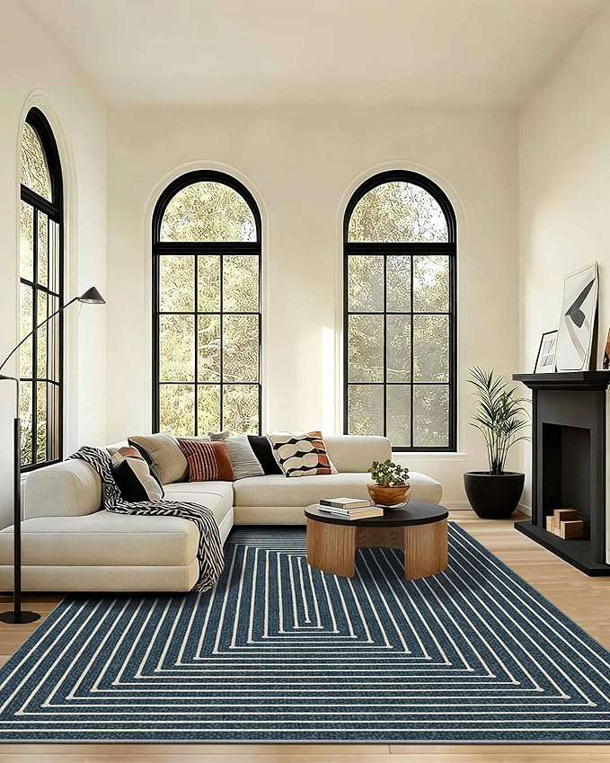 Latte&Fog 8x10 Area Rugs for Living Room, Large Modern Abstract Washable Rug by LatteFog
