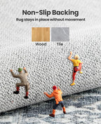 AMADA HOMEFURNISHING 9x12 Washable Area Rug, Low-Profile Large Area Rug - Image 6