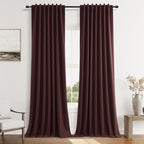 Guken 100% Blackout Curtains 90 Inch Length 2 Panels Set by Guken
