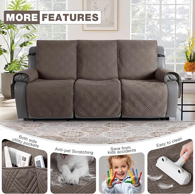 TAOCOCO 100% Waterproof Recliner Sofa Cover, Non Slip Split Couch Covers - Image 6