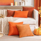 MIULEE Pack of 2 Rust Throw Pillow Covers 20x20 Inch Soft Chenille Pillow Covers - Image 7