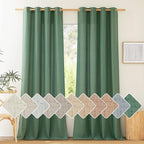 NICETOWN Thick Linen Curtains & Drapes Semi Sheer by NICETOWN