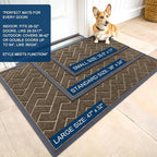 OLANLY Front Door Mat Indoor Outdoor Entrance, Waterproof All-Season, - Image 2