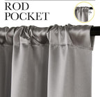NICETOWN Room Darkening Cafe Satin Curtains - Image 2
