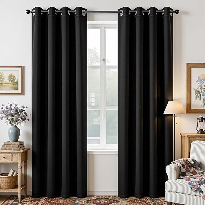 Joydeco Blackout Curtains 108 Inch Length 2 Panels Set, Thermal Insulated Long by JOYDECO