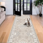 Washable 4x12 Wide Hallway Runners: 12ft Vintage Soft Runner Rug - Image 2