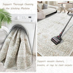 7x9 Area Rugs for Living Room, Thin Washable Rug, Non-Slip Foldable Area Rug - Image 5