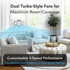 COMFORT ZONE 9" Smart Reversible Twin Window Fan with WiFi & Remote