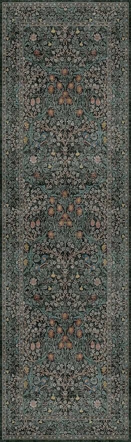 Dark Green 3x10 ft Extra Long Wide Runner Rug - Image 7