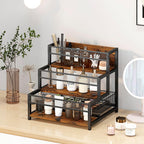 LOTEYIKE 3 Tier Coffee Syrup Rack Organizer 12 Water Bottles Holder Stand