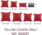 Fancy Homi 2 Packs Red Decorative Throw Pillow Covers 18x18 Inch - Image 8