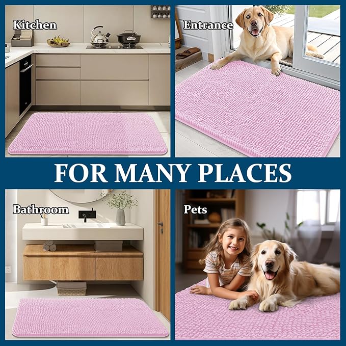 OLANLY Dog Door Mat for Muddy Paws 59x32, Absorbs Moisture and Dirt, Absorbent - Image 8