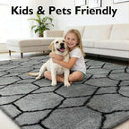 Shag Area Rug for Bedroom 4x6, Fluffy Area Rugs for Living Room, Geometric Soft - Image 6