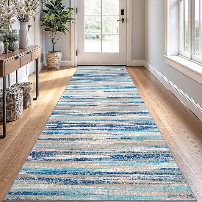Lansny Modern Abstract Runner Rug 2.6x10 by lansny
