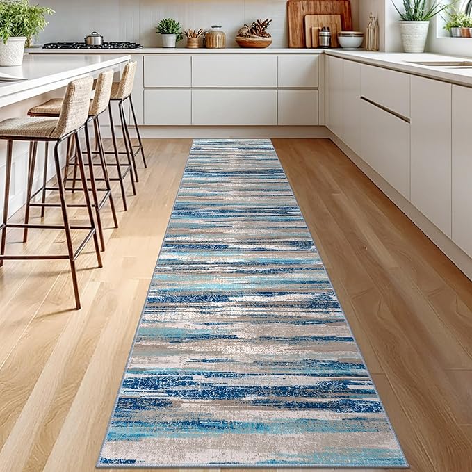Lansny Modern Abstract Runner Rug 2.6x12 - Image 2