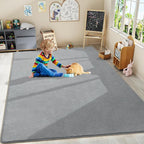 Amearea Modern Area Rugs for Bedroom Living Room, 4x6 Feet Grey Thickened - Image 9