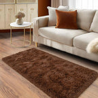 Soft Runner Rugs for Bedroom Hallways, 2x4 Brown Fluffy Shag Throw Area Rug Non - Image 5