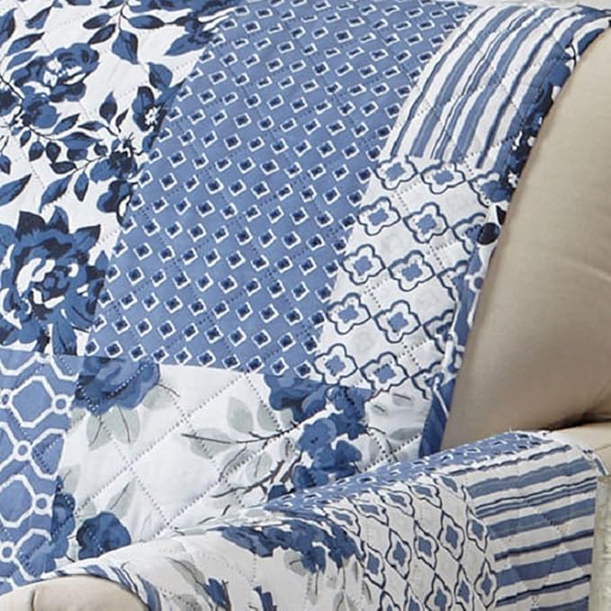 Great Bay Home Reversible Patchwork Loveseat Cover - Image 6