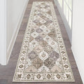 HEBE Hallway Runner Rug 2'x8' Washable Vintage Distressed Area Rugs Non Slip by HEBE