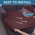 hyha Waterproof Sectional Couch Covers, Non Slip Sofa Couch Cushion Covers L - Image 5