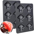 2 Pack Mushroom Baking Pan, 6-Cavity MushroomMuffin Pan Non-stick Cake Pan Heavy Carbon Steel for Oven Baking Cookies Cake Chocolate Madeleine