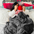 Bedsure GentleSoft Fleece Bed Blankets Large Size Charcoal - Image 6