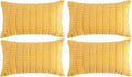 Fancy Homi 4 Packs Yellow Lumbar Decorative Throw Pillow Covers 12x20 Inch by Fancy+Homi