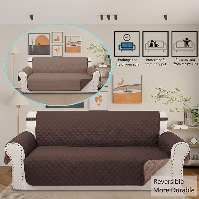 Reversible Oversized Sofa Covers Couch Cover Furniture Protector - Image 2