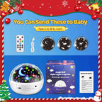 COOLNIGHT Boy Room Decor, 93 Lighting+3 Films Toddler Room Decor, Remote+Dimmable+360° Slient Nightlight for Baby Nursery, Starry Night Light Up Toys, Moon Projector (White)