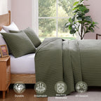 Queen Quilt-Lightweight Bedspreads Olive Green Queen Size Quilt Bedding Set