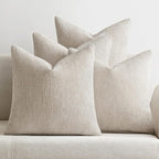 MIULEE Pack of 4 Couch Throw Pillow Covers 16x16 Inch Cream Soft Decorative by MIULEE