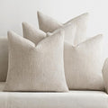 MIULEE Pack of 4 Couch Throw Pillow Covers 18x18 Inch Cream Soft Decorative by MIULEE