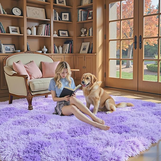 Rugs for Living Room 6x9, Alfombras para Salas Shag Large Plush Soft Area Rug - Image 3