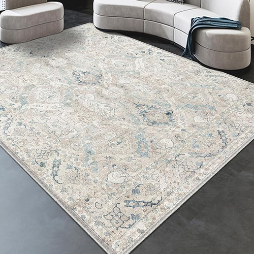 8x10 Area Rugs for Living Room, Machine Washable Non Slip Vintage Retro Rugs - Image 2