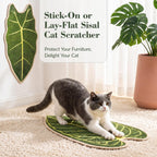 Natural Leaf-Shaped Sisal Cat Scratcher for Wall and Floor, Large Cat Scratch Pad for Indoor Cats Furniture Protection, Extra Large Wall Mounted Cat Scratching Mat for Claw Care (Anthurium)